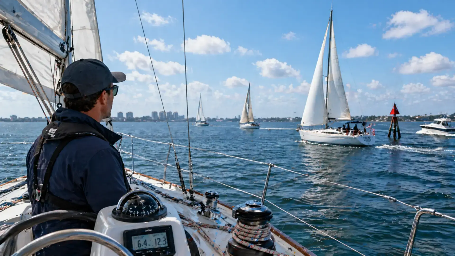 Situational awareness sailing monitoring boat traffic and weather